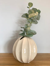 Load image into Gallery viewer, a round contemporary bud vase with a tilted opening
